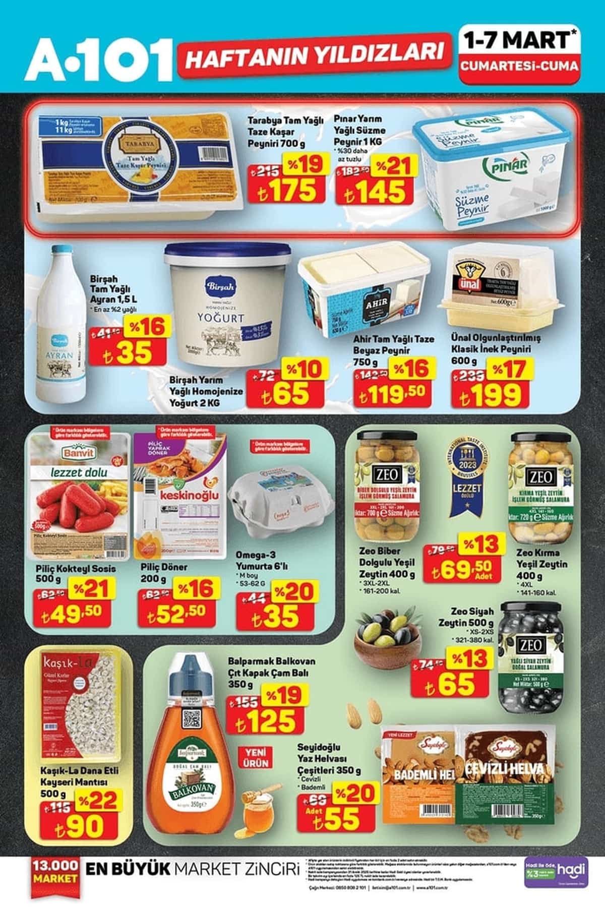 1 mart A101 haftanin yildizlari