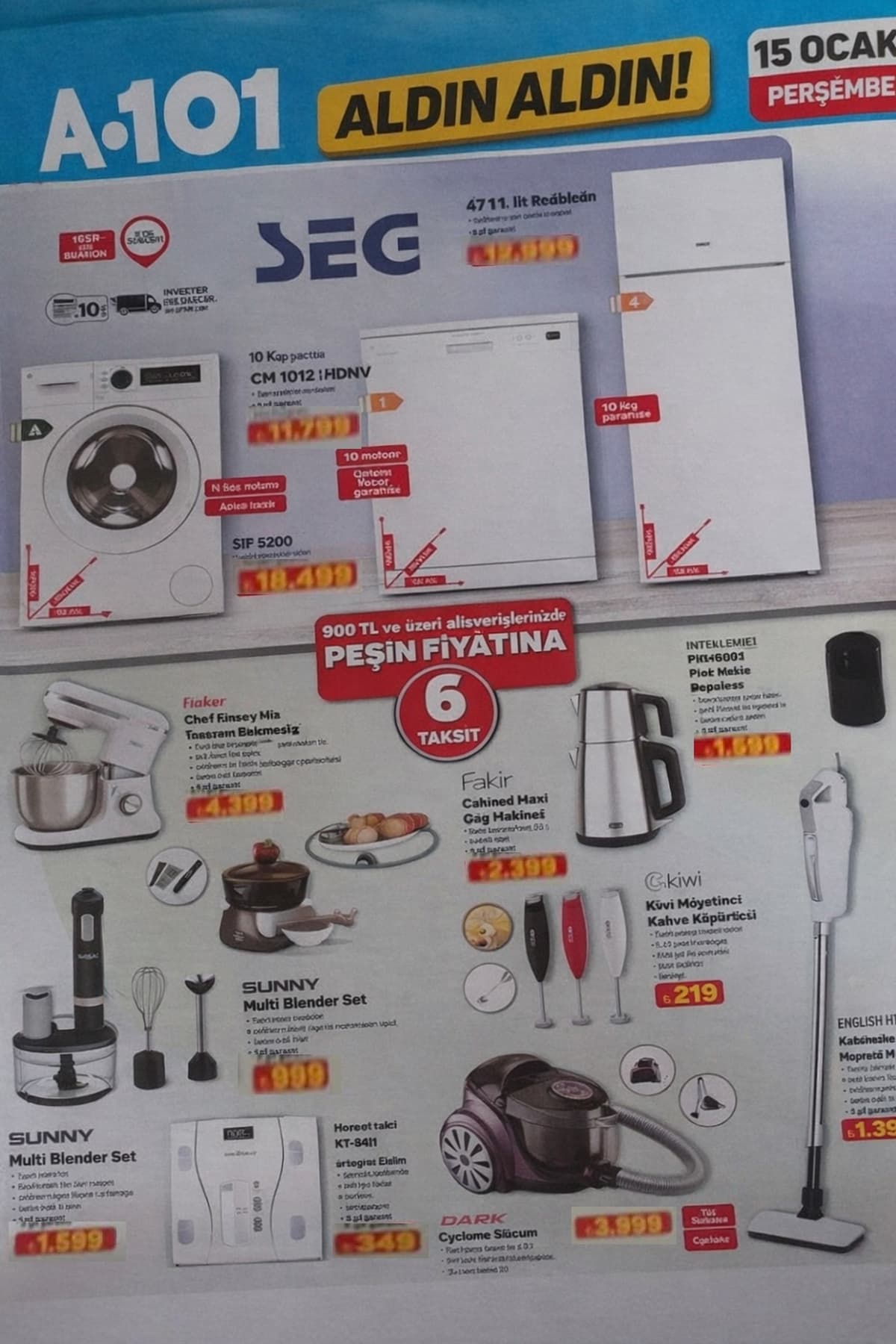 15 ocak 2026 A101 katalogu