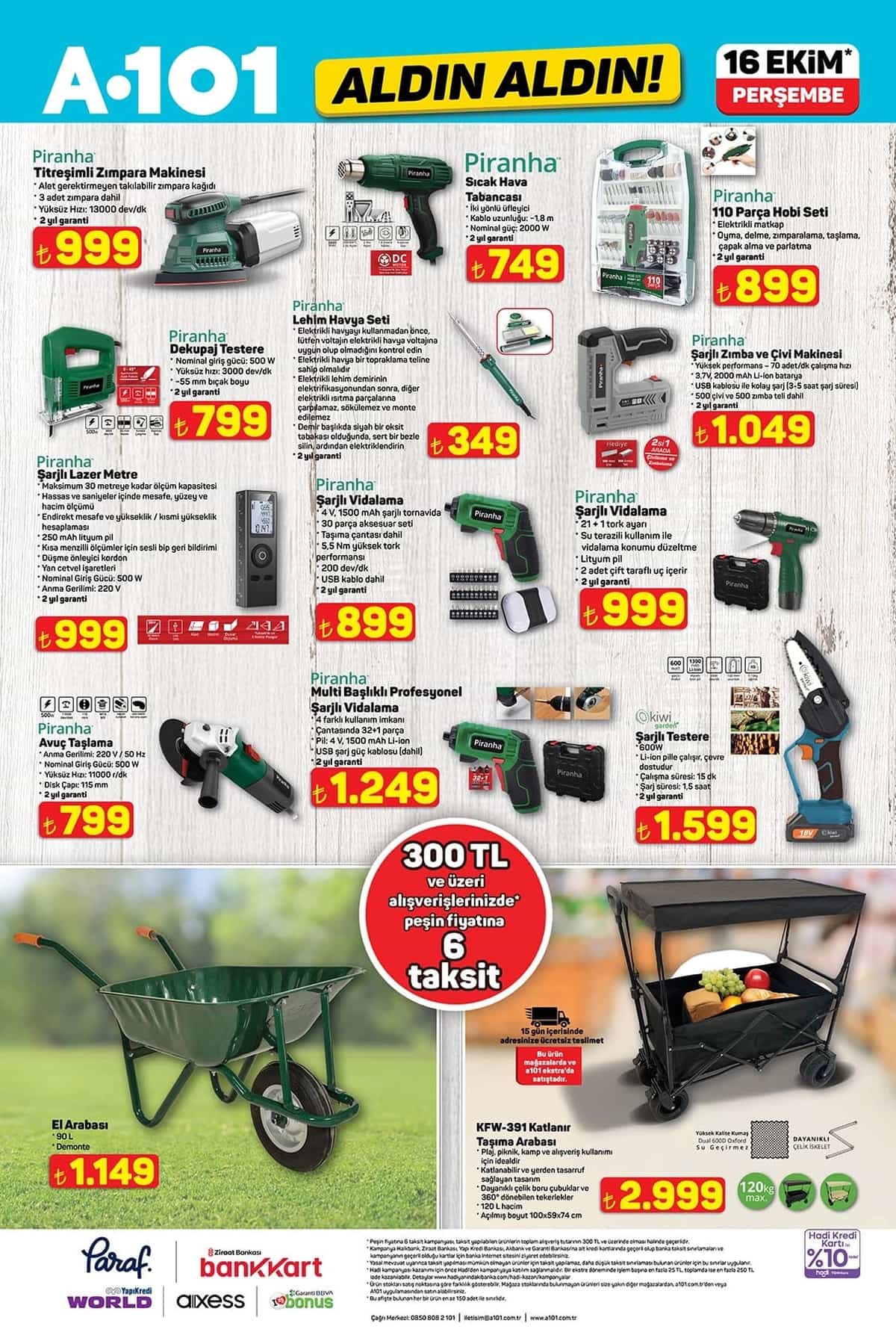 A101 katalog 16 ekim 2025
