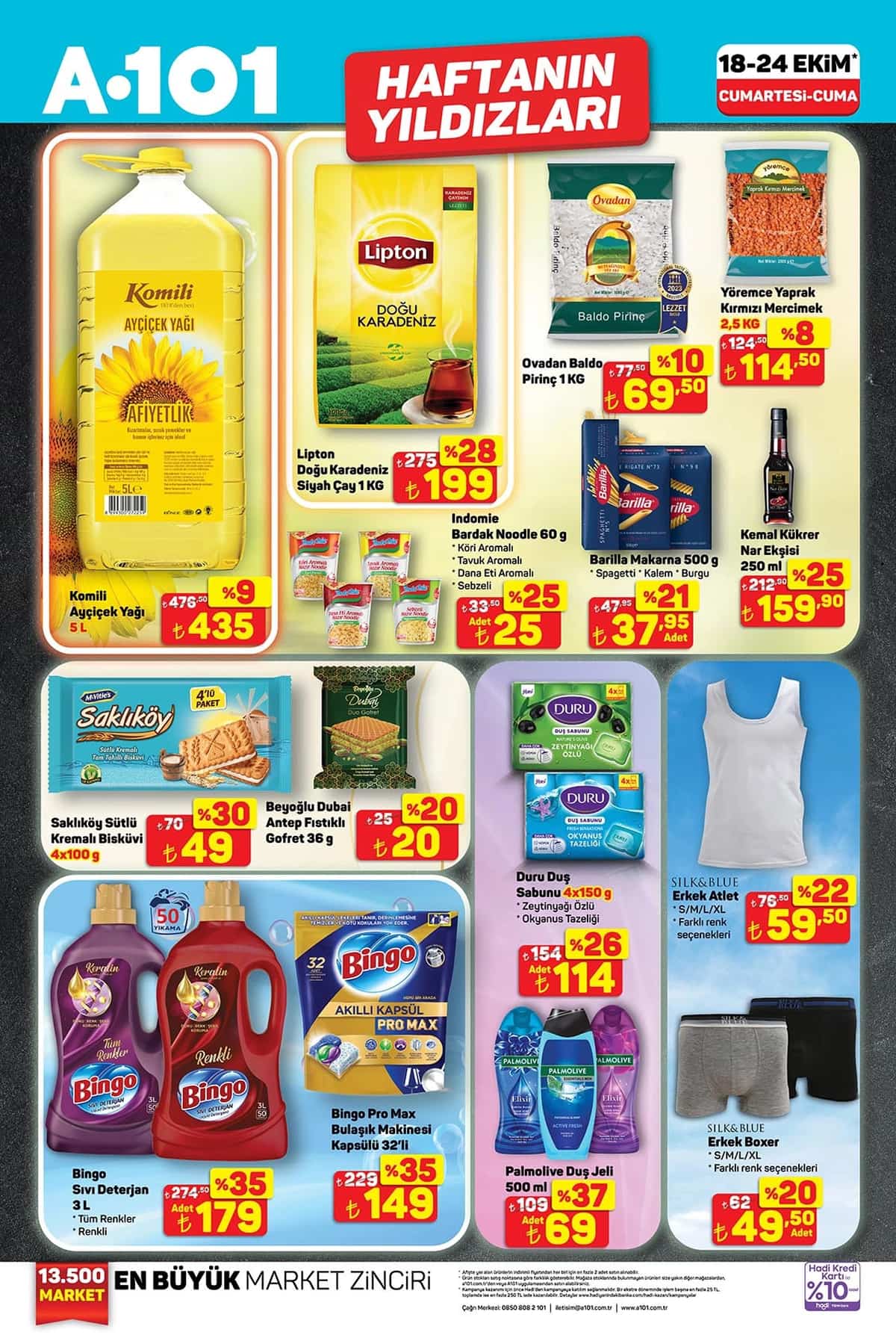 18 ekim A101 haftanin yildizlari