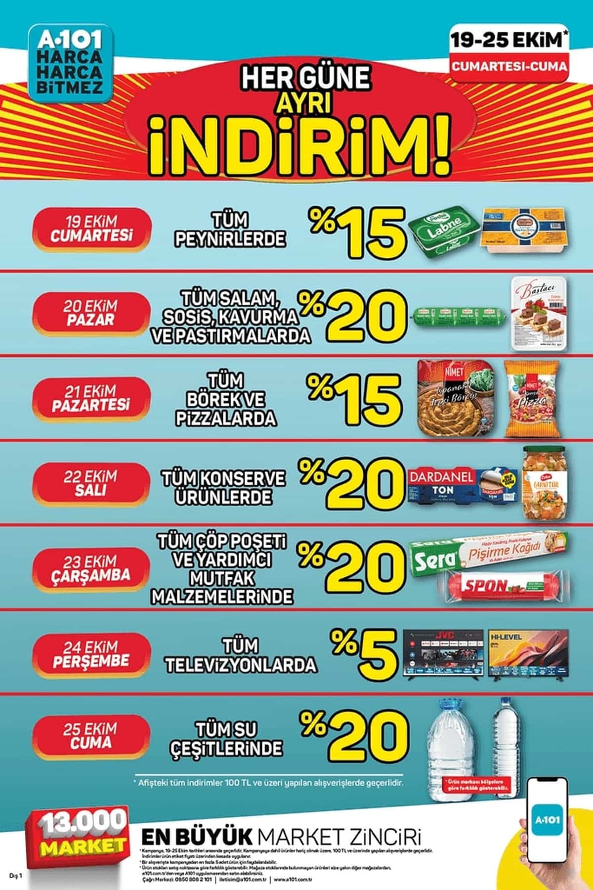 19 ekim A101 haftanın yıldızları