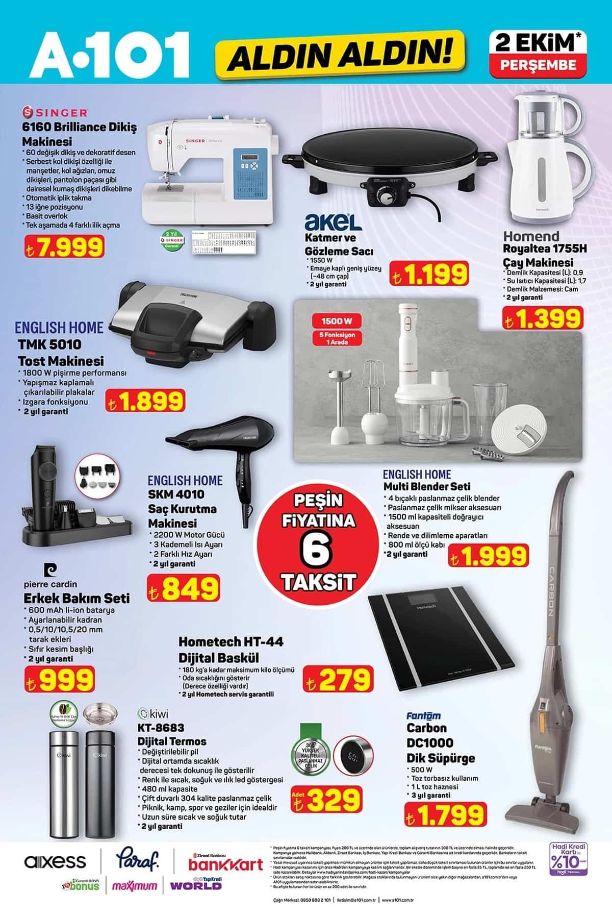 A101 katalog 2 ekim 2025