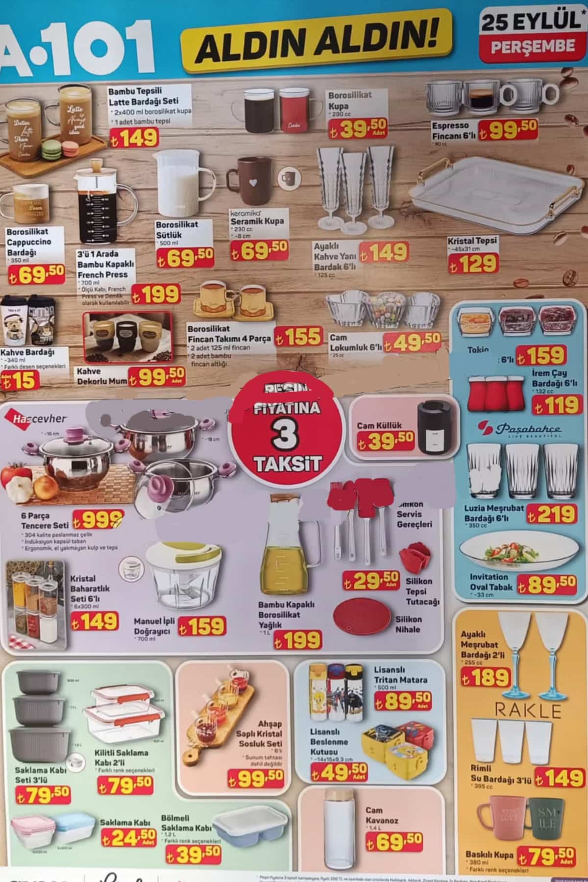A101 katalog 25 eylul 2025