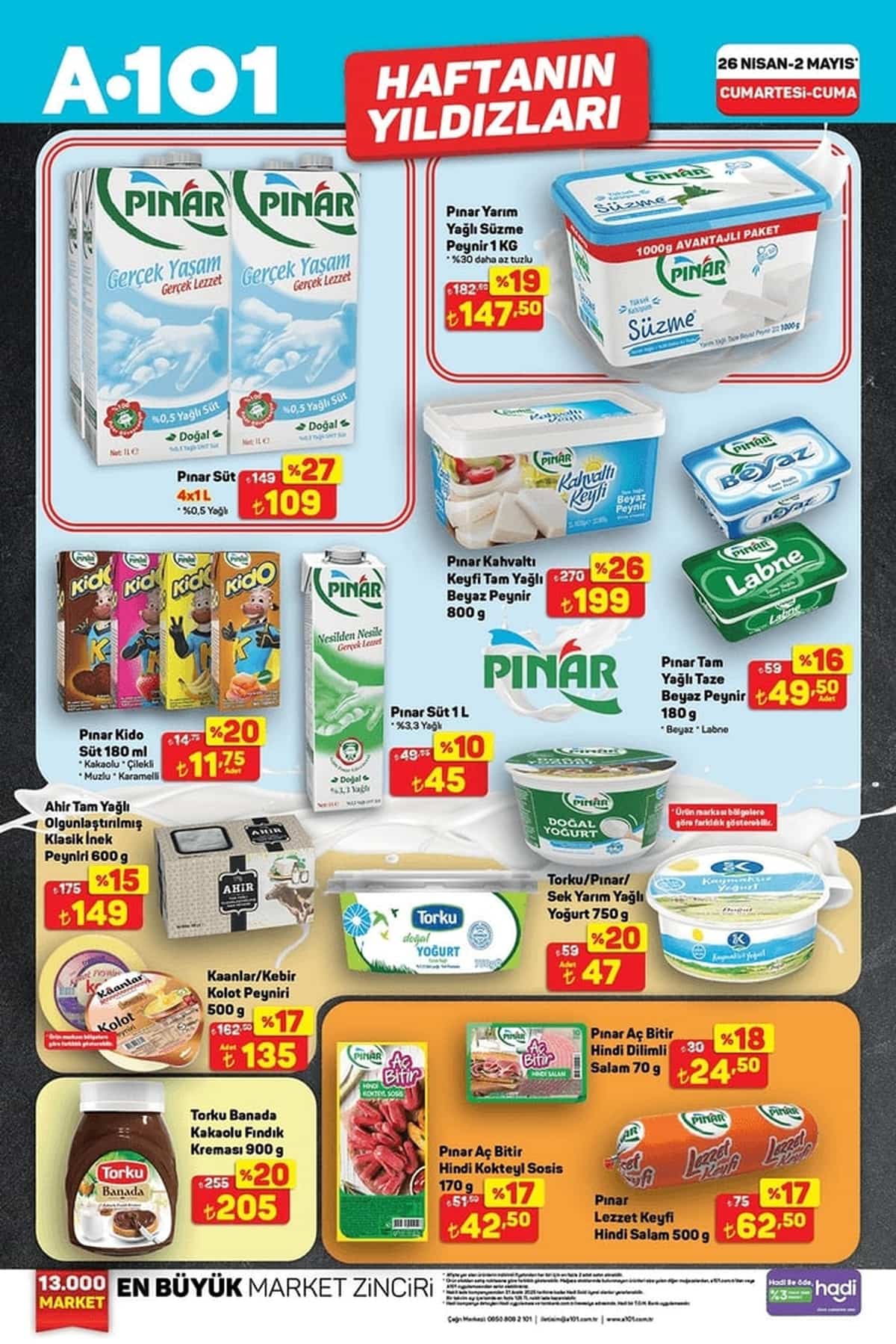 26 nisan A101 hatanin yildizlari