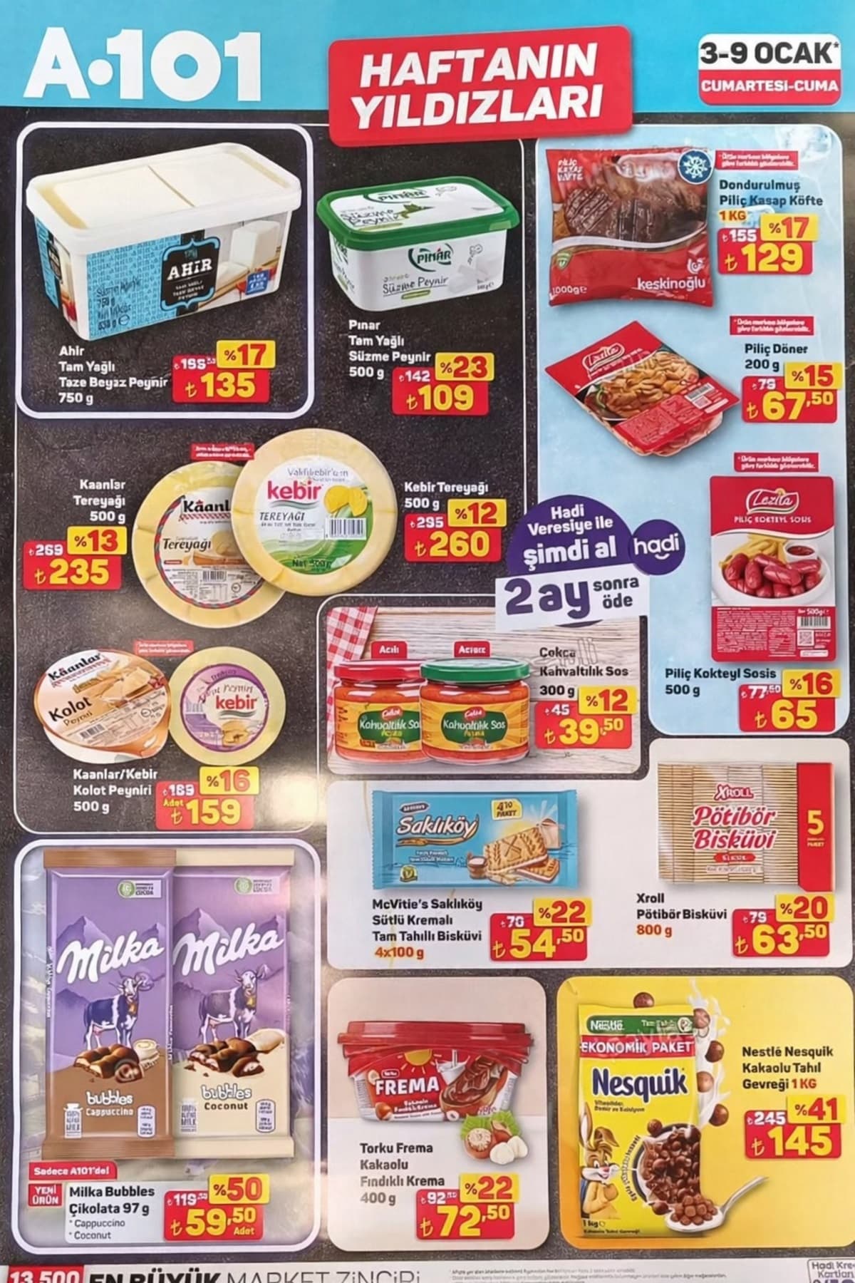 3 ocak 2026 A101 katalogu