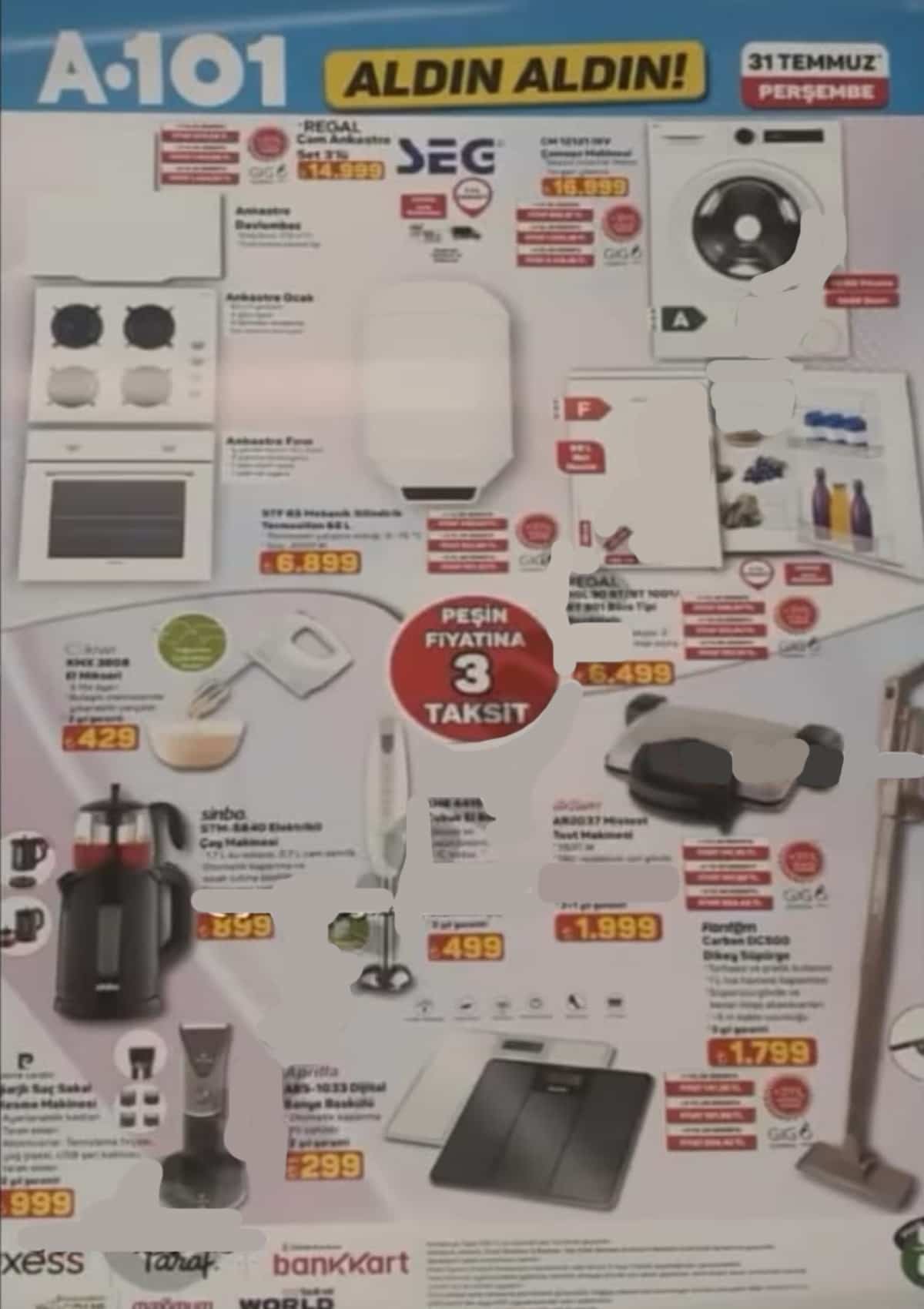 31 temmuz 2025 A101 katalogu