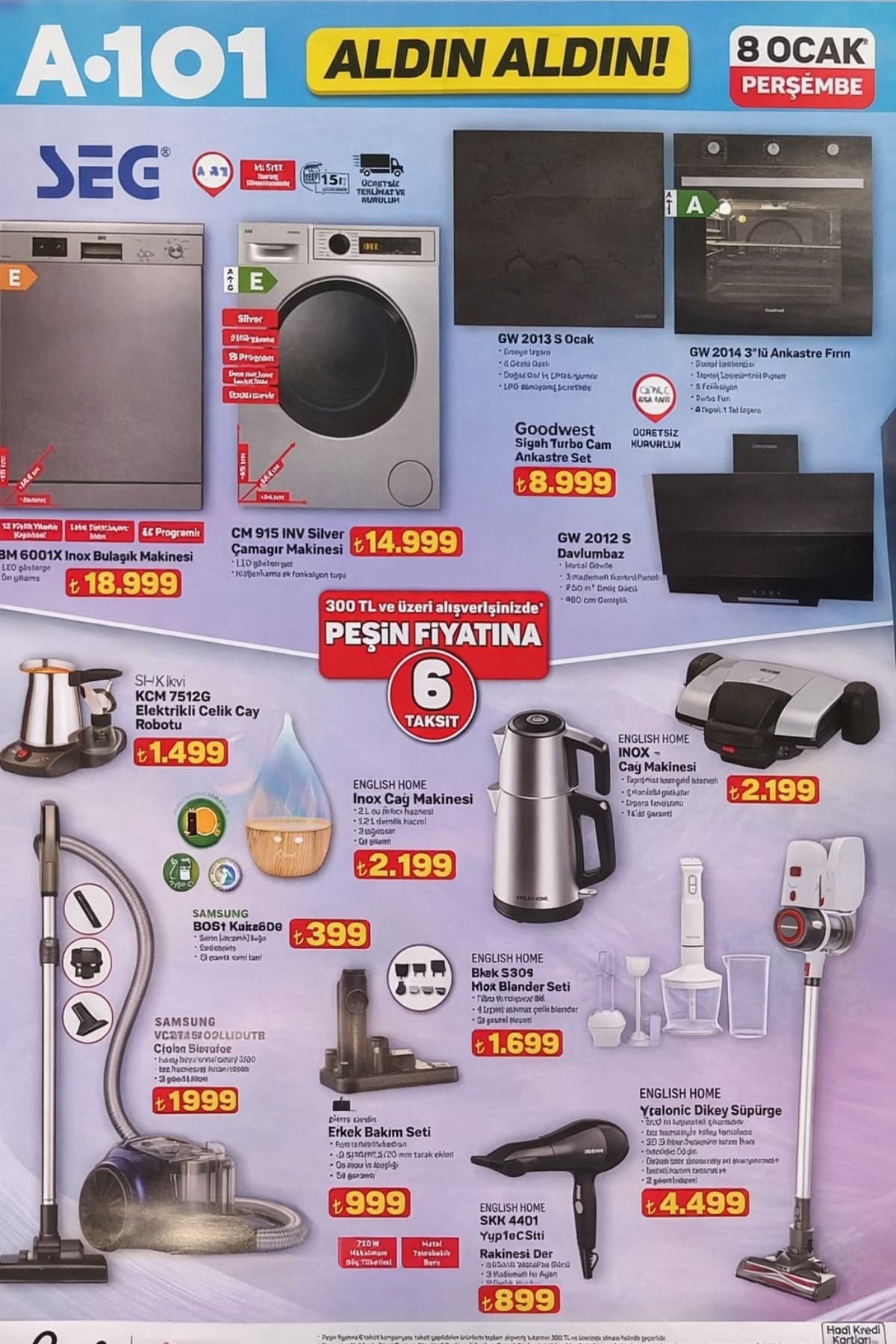 8 ocak 2026 A101 katalogu