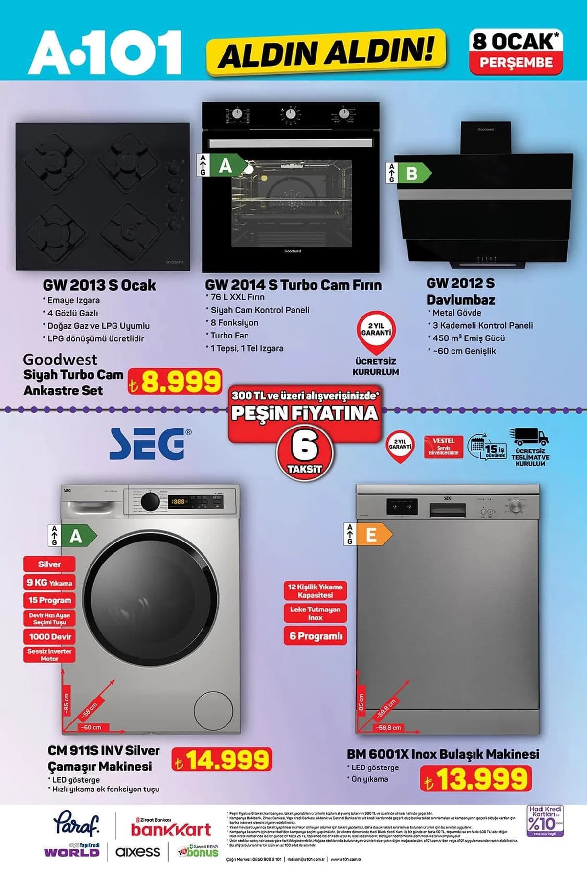 8 ocak 2026 A101 katalogu