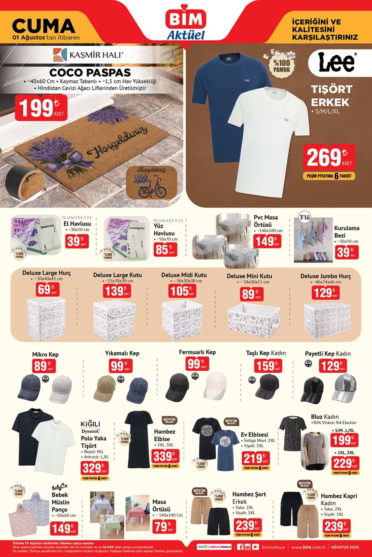 Bim 1 agustos 2025 aktuel urunler