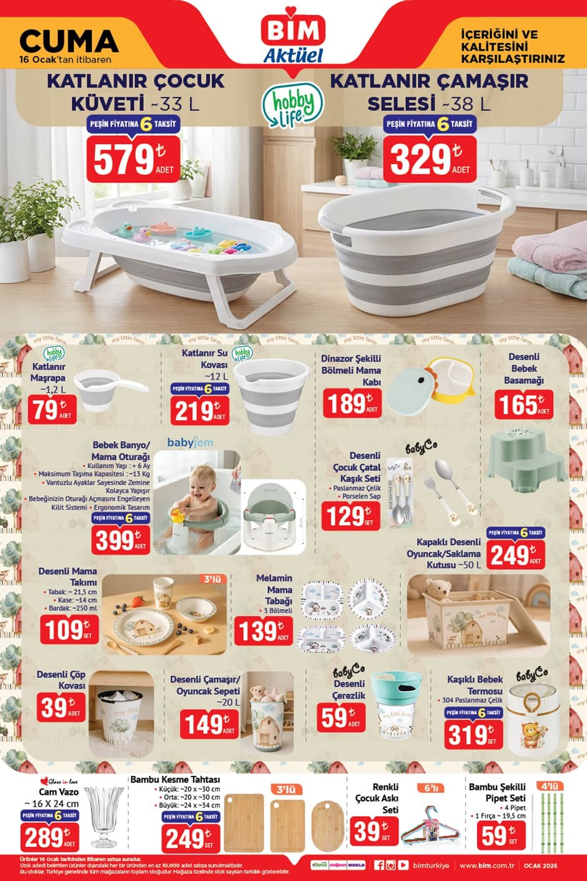 Bim 16 ocak 2026 aktuel urunler