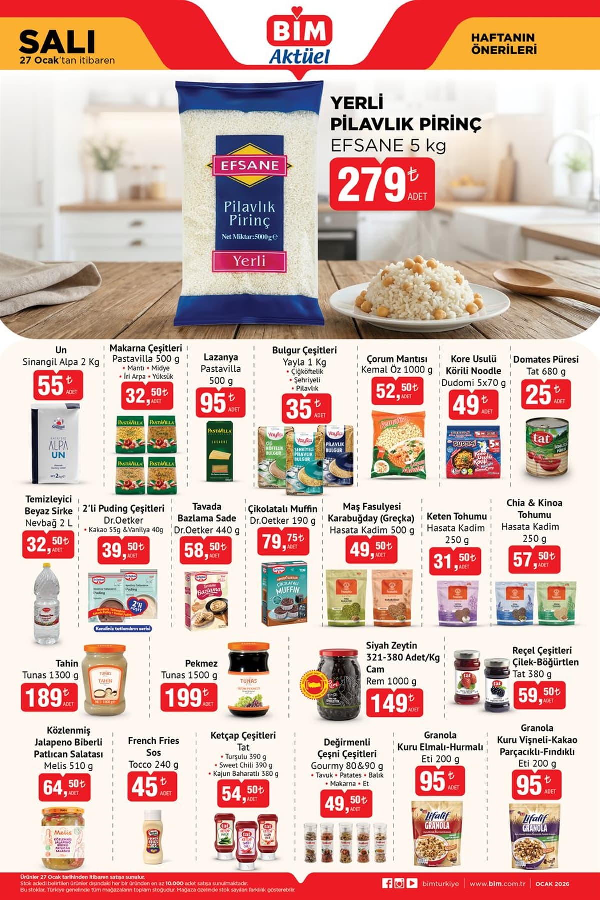Bim 27 ocak 2026 aktuel urunler