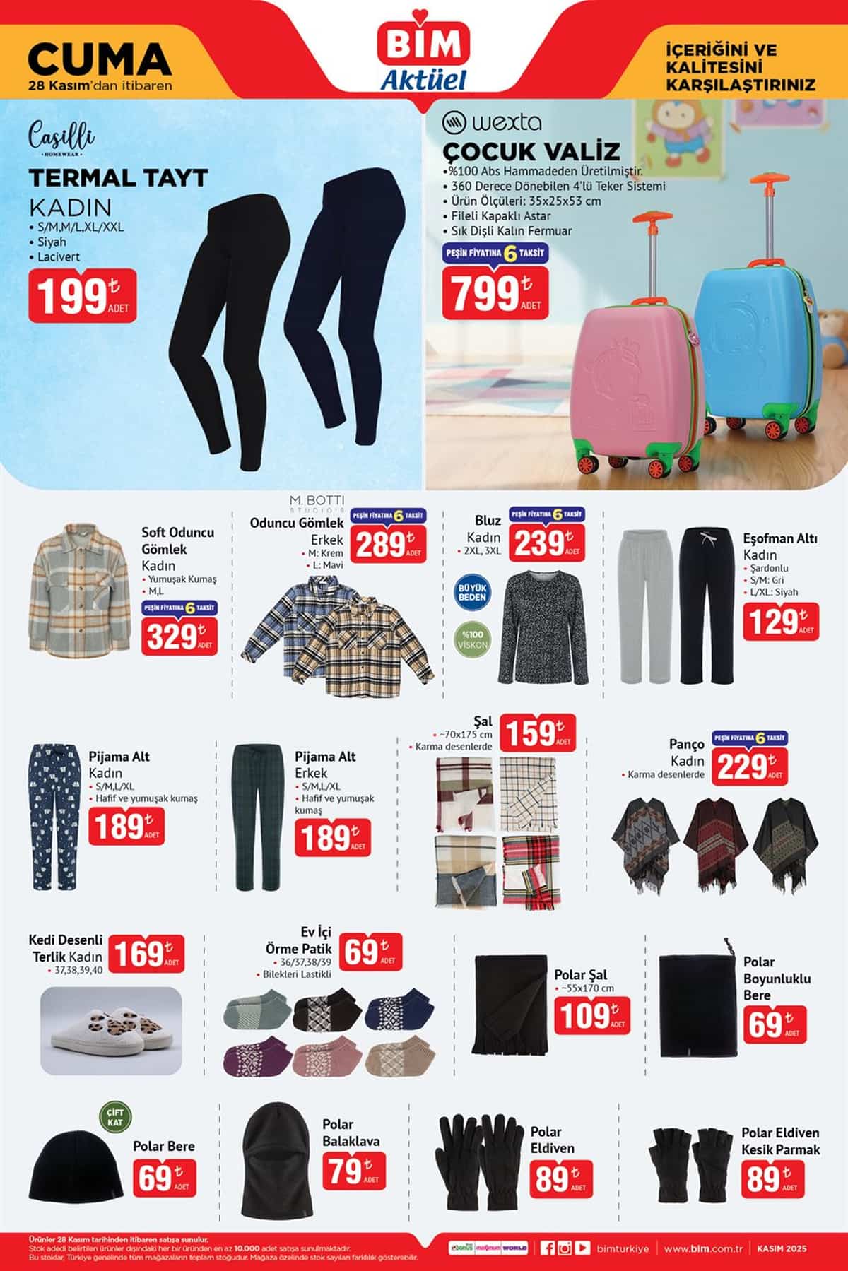 Bim 28 kasim 2025 aktuel urunler