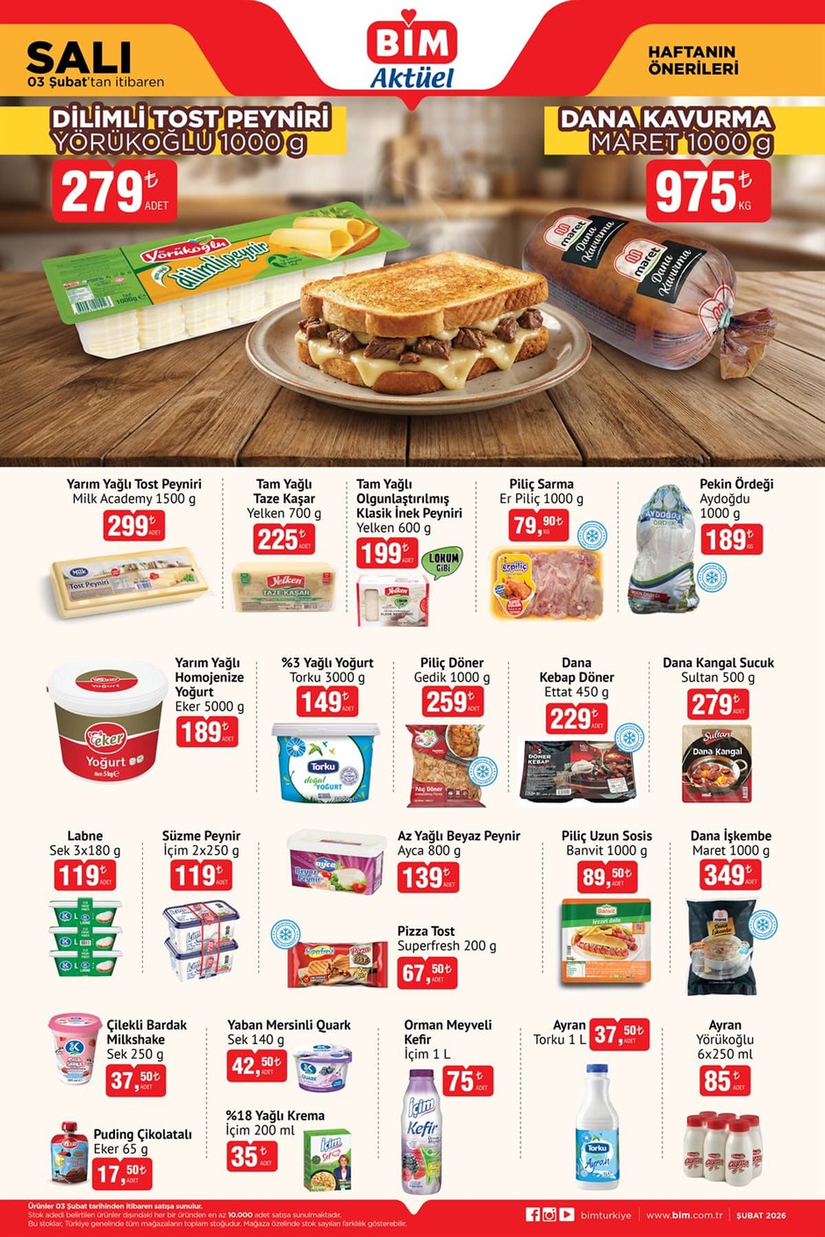 Bim 3 subat 2026 aktuel urunler