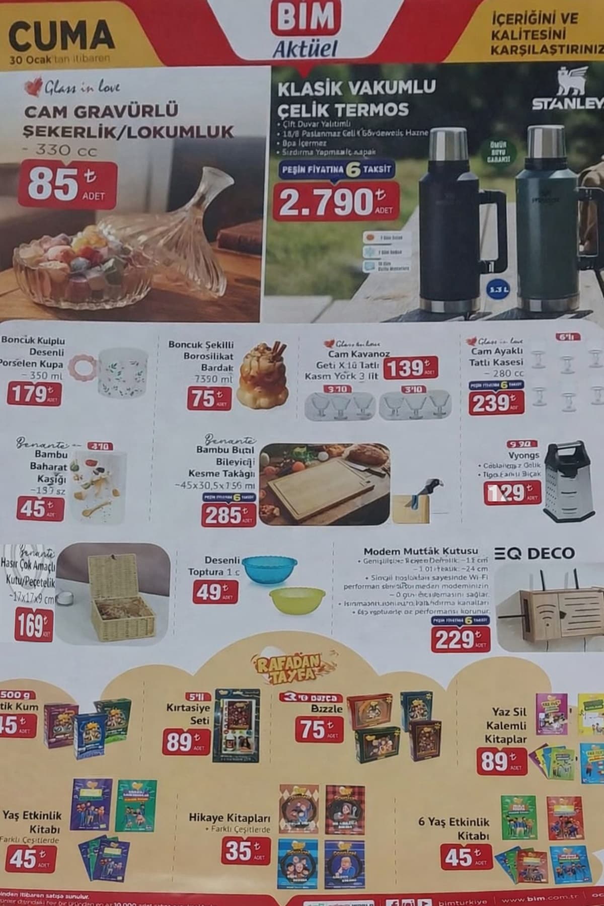 Bim 30 ocak 2026 aktuel urunler