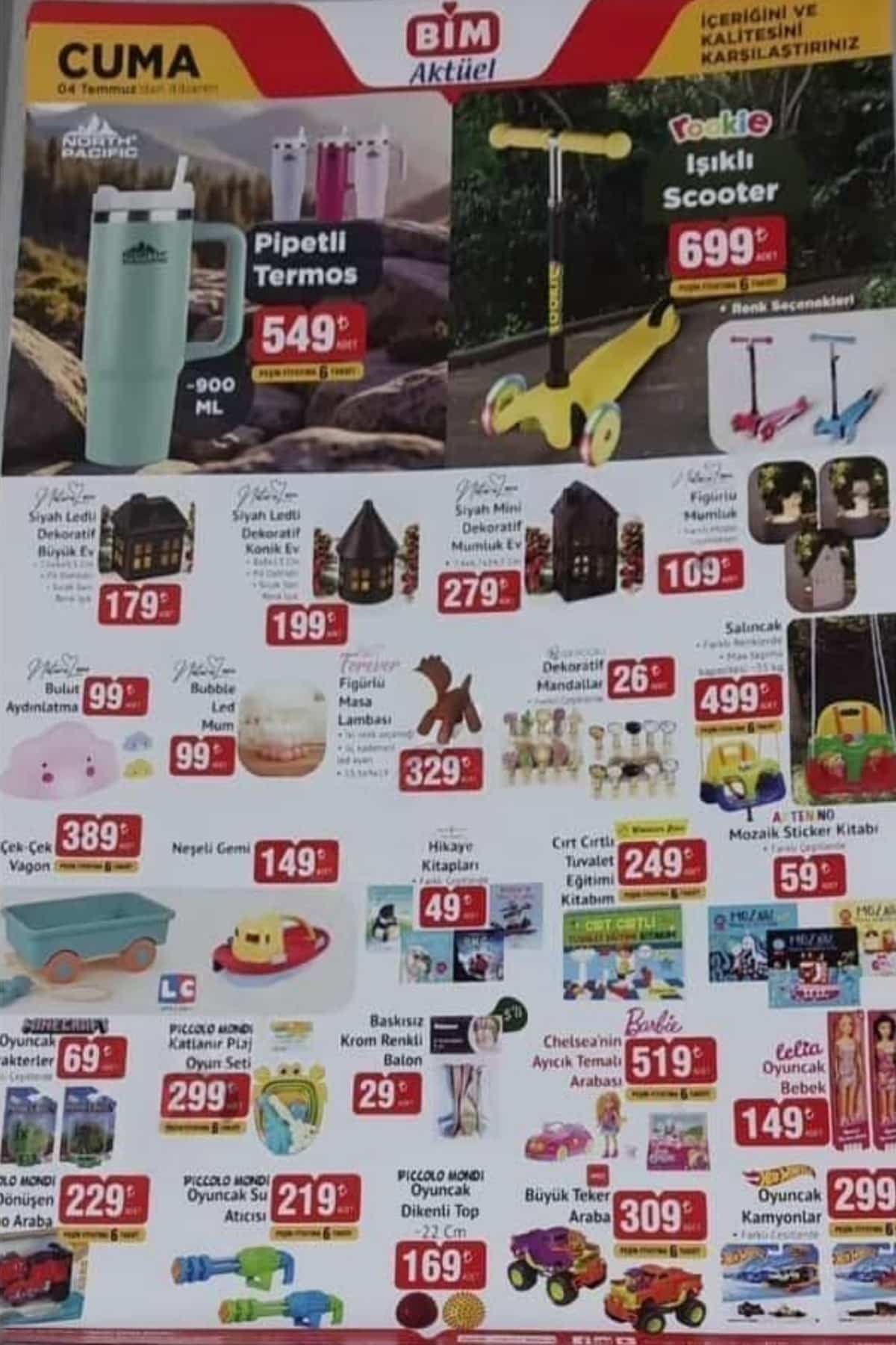 4 temmuz 2025 Bim katalogu