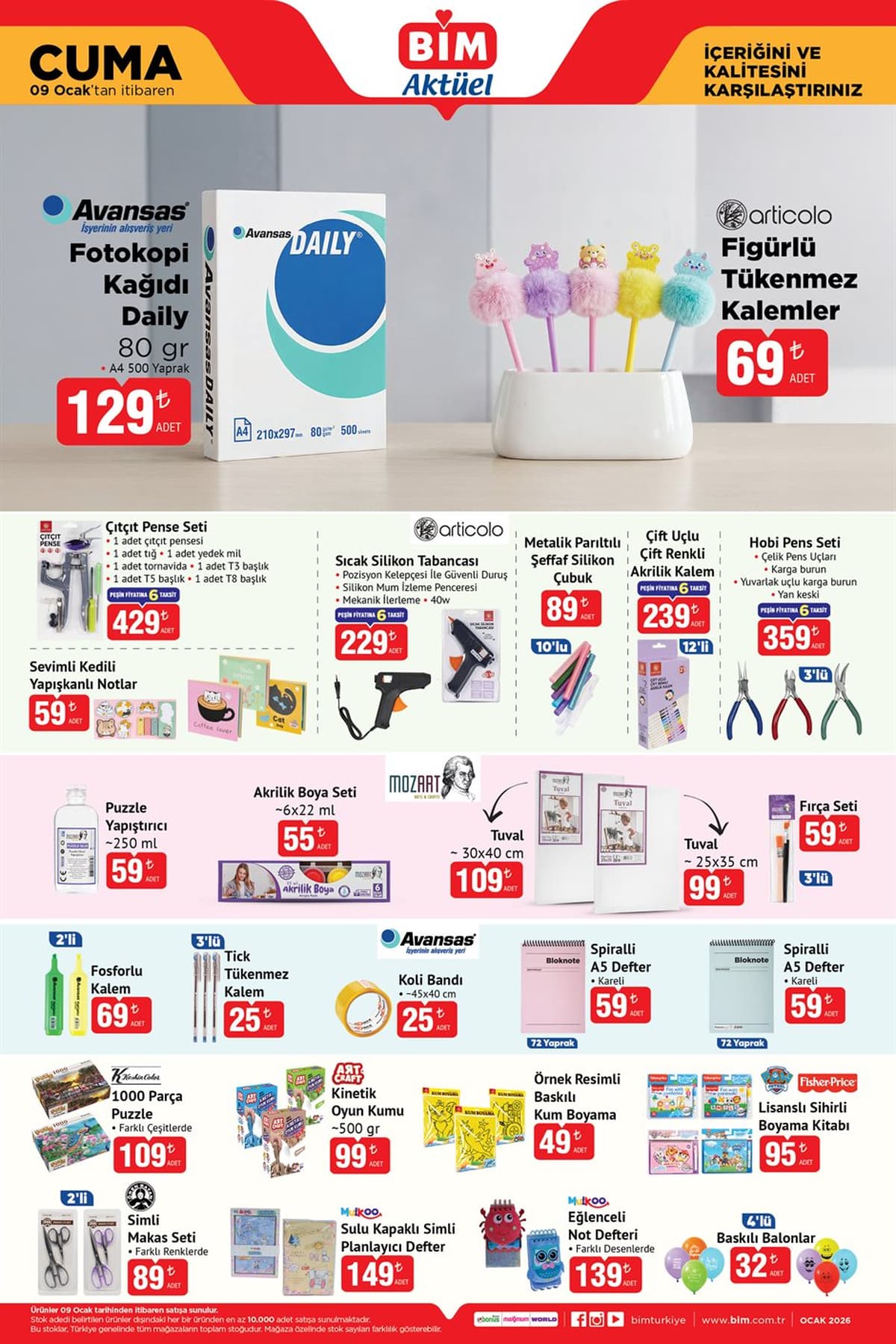 9 ocak 2026 Bim katalogu