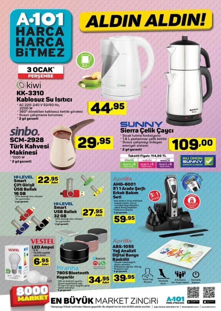 A101 3 OCAK 2019 AKTÜEL ÜRÜNLER KATALOĞU2