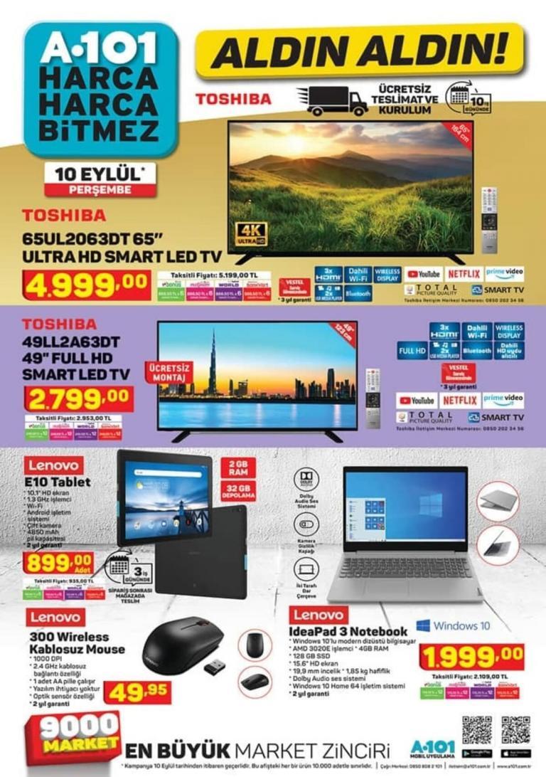 A101 10 EYLÜL 2020 AKTÜEL ÜRÜNLER KATALOĞU