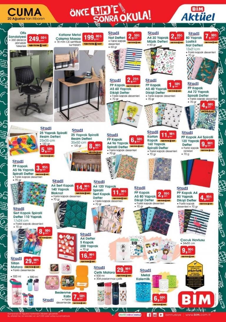 BİM 20 AĞUSTOS 2021 AKTÜEL ÜRÜNLER KATALOĞU