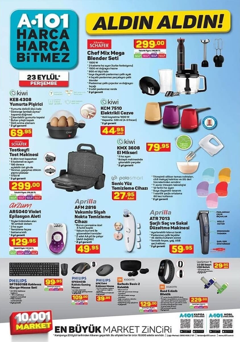 a101 broşür 23 eylül 2021
