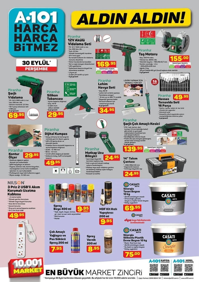 a101 katalog 30 eylül 2021