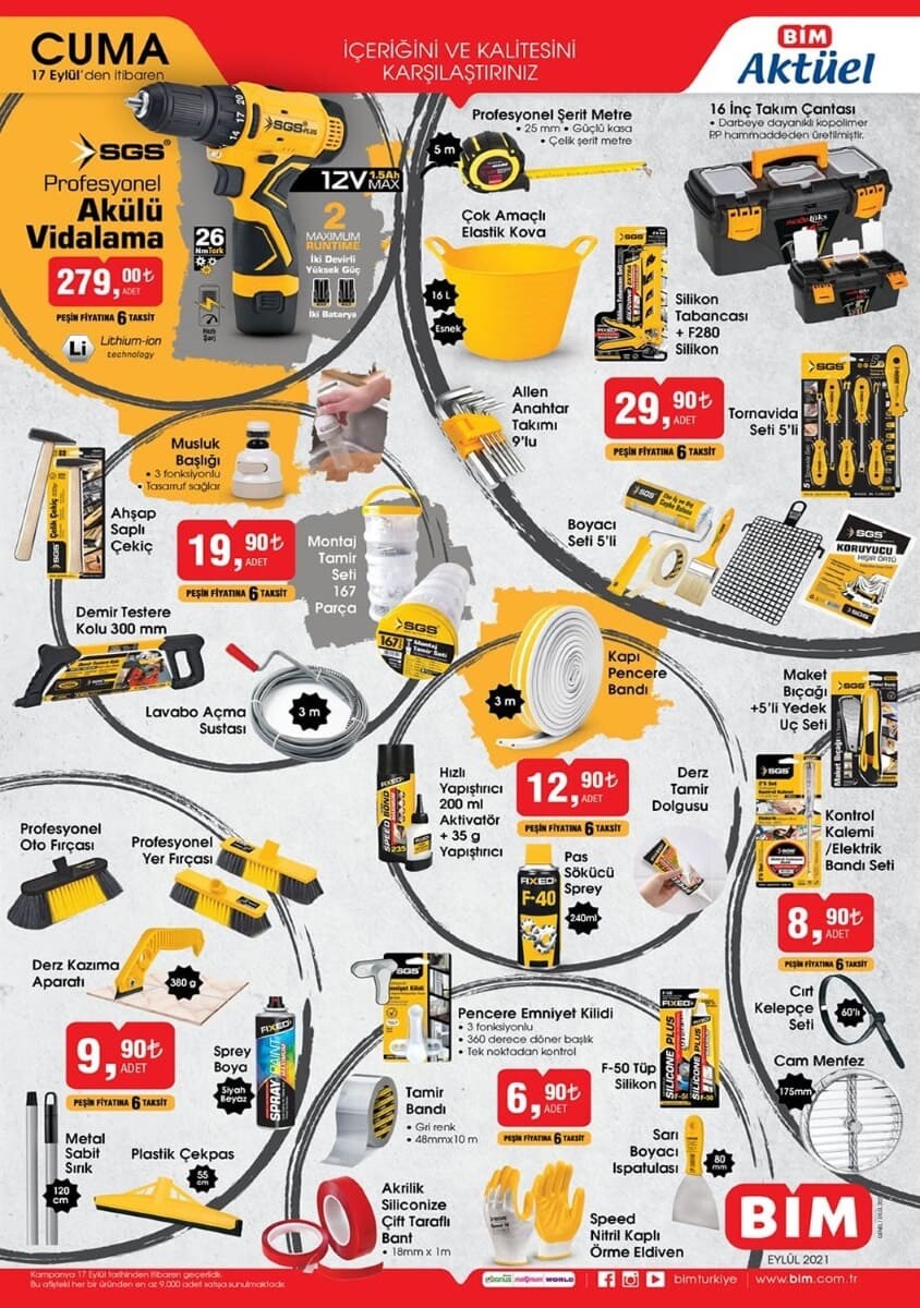 bim 17 eylül 2021 aktüel ürünler