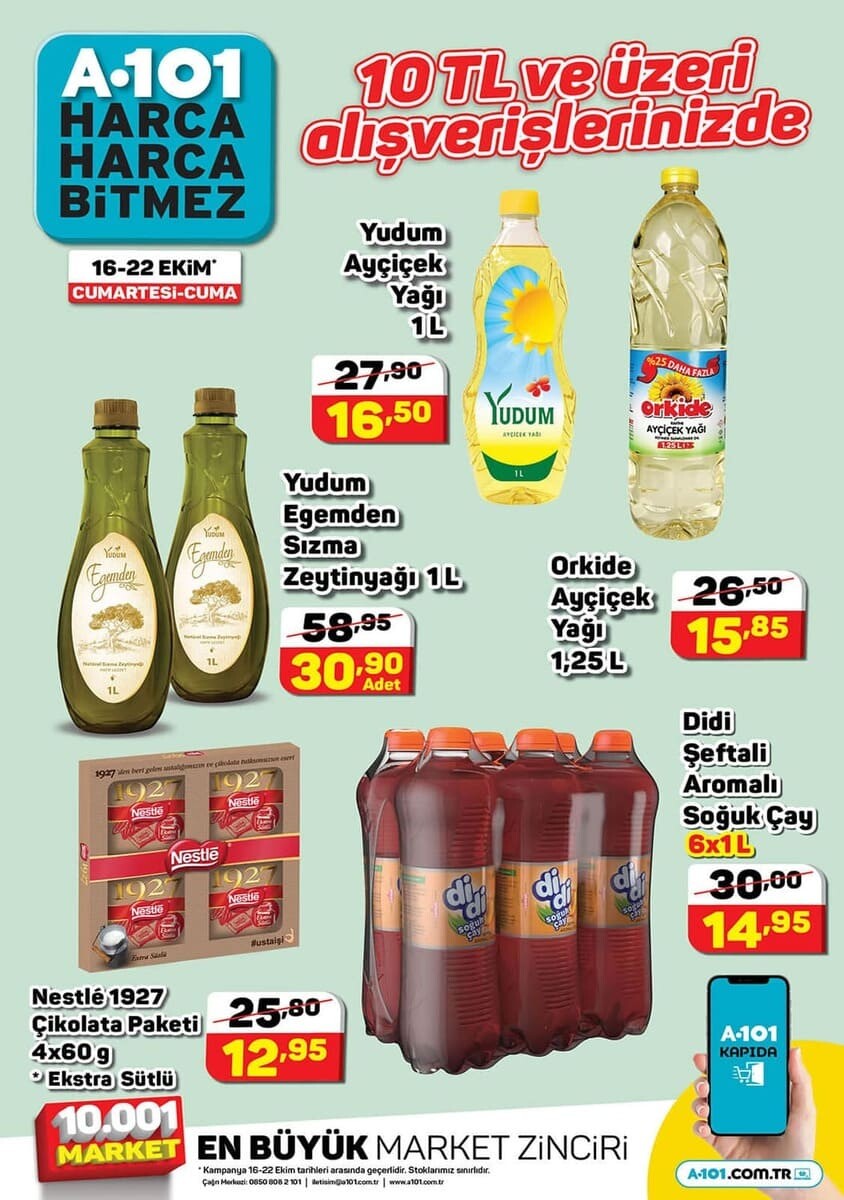 16 ekim a101 aktüel ürünleri